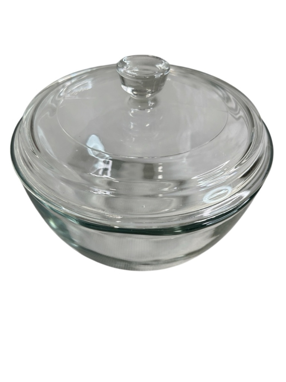 Vintage Clear Pressed Glass Covered Candy Dish With Lid Large Capacity